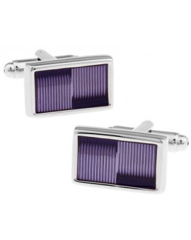 Lavender Striped Cufflinks 