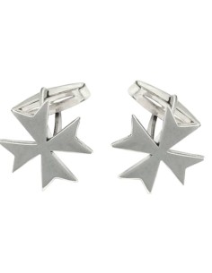 Hemd Manschettenknöpfe Malteserkreuz aus 925 Sterling Silber 2