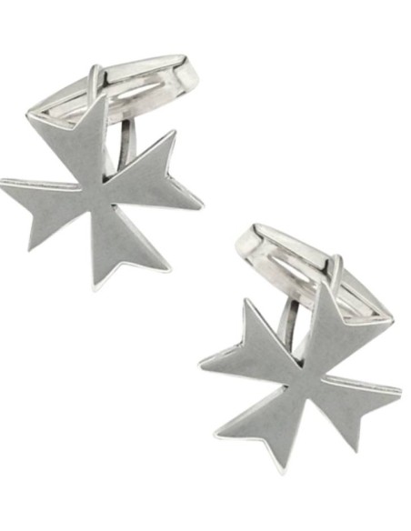 Hemd Manschettenknöpfe Malteserkreuz aus 925 Sterling Silber