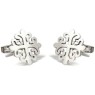 Alcántara Cross Shirt Cufflinks in 925 Sterling Silver