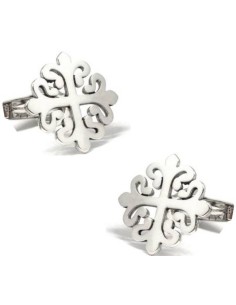 Gemelos de camisa Cruz de Alcántara en plata de ley 925