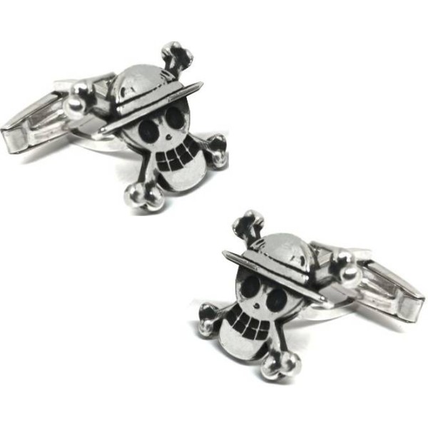 Boutons de manchette chemise personnalisés Tête de Mort One Piece en a