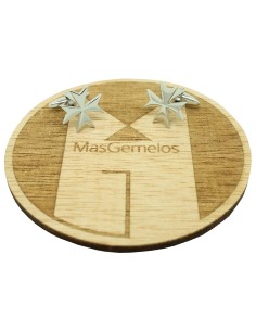 Boutons de manchette croix de Malte argentée