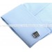 Silver and Black Striped Square Cufflinks 