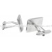 Silver Printed Floral Square Cufflinks