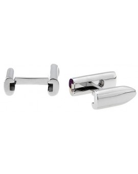 Purple Rectangle Cufflinks 