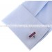 Purple Rectangle Cufflinks 