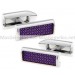 Purple Rectangle Cufflinks 