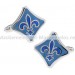 Blue Fleur de Lys Cufflinks 
