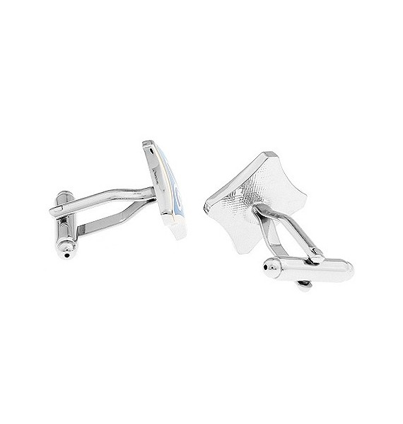 Blue Fleur de Lys Cufflinks 
