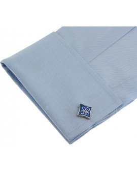 Blue Fleur de Lys Cufflinks 