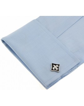 Black Fleur de Lys Cufflinks 
