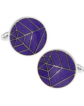 Purple Spider Web Cufflinks 