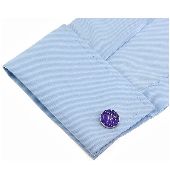 Purple Spider Web Cufflinks 