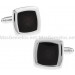 Black Rounded Edge Square Cufflinks 