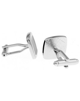 Black Rounded Edge Square Cufflinks 