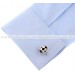 Onyx and Mother of Pearl Checker Oval Cufflinks