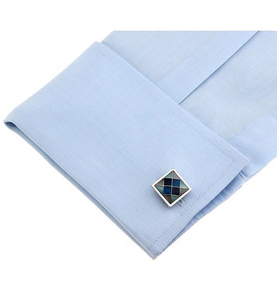Multicolored Onyx Checker Cufflinks 