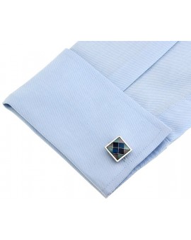 Multicolored Onyx Checker Cufflinks 