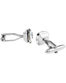 Big Diamond Cut Crystal Cufflinks  2