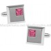 Pink Crystal Cufflinks 