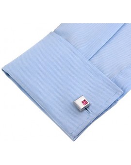 Pink Crystal Cufflinks 