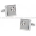 White Crystal Cufflinks 