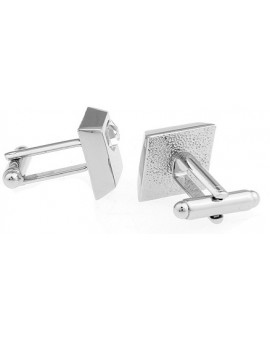 White Crystal Cufflinks  2