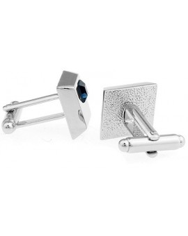 Navy Crystal Cufflinks  2
