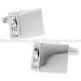 White Crystal Wedge Cufflinks 