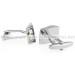 White Crystal Wedge Cufflinks 