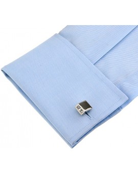 White Crystal Wedge Cufflinks 