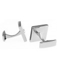 White Crystal Square Cufflinks 