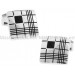 Black Crystal Ribbed Square Cufflinks 