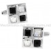 Black and White Checkered Cufflinks 