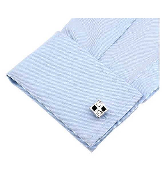 Black and White Checkered Cufflinks 