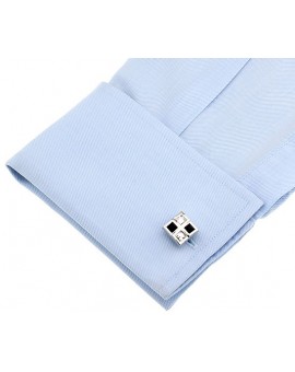 Black and White Checkered Cufflinks 