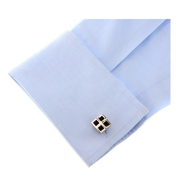 Black Checkered Cufflinks 