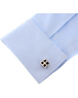 Black Checkered Cufflinks 