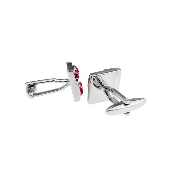 Pink Checkered Cufflinks 