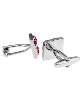 Pink Checkered Cufflinks 