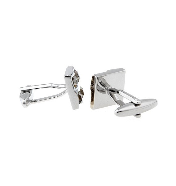 Grey Checkered Cufflinks 
