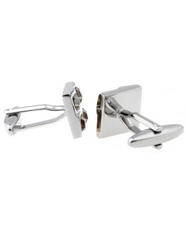 Grey Checkered Cufflinks 