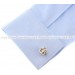 Grey Checkered Cufflinks 