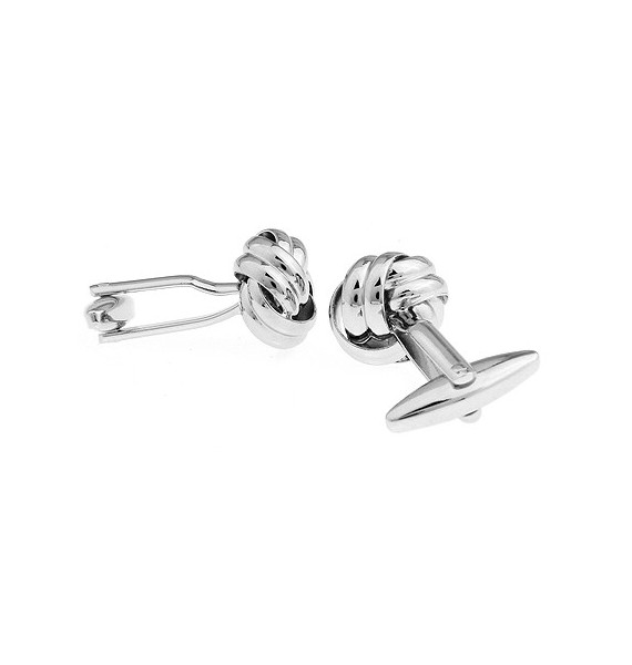 Gemelos Nudo Doble Silver