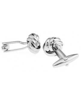 Gemelos Nudo Doble Silver