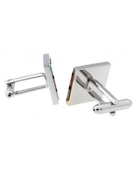 Pink Onyx Checker Cufflinks  2