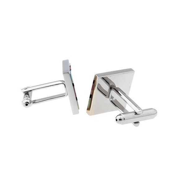 Pink Onyx Checker Cufflinks 