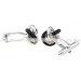 Black and Plated Knot Cufflinks 