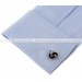 Black and Plated Knot Cufflinks 